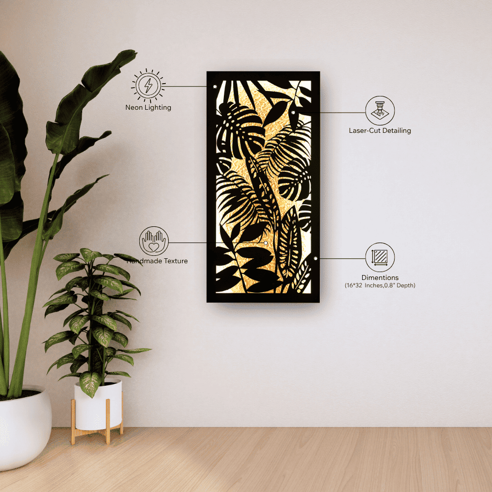 Midnight Leaves | 16" x 32" (W × L)