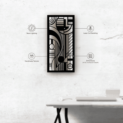Modern Wooden Wall Decor | 16" x 32" (W × L)