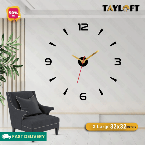 3D DIY Wooden Clock For Wall Decor