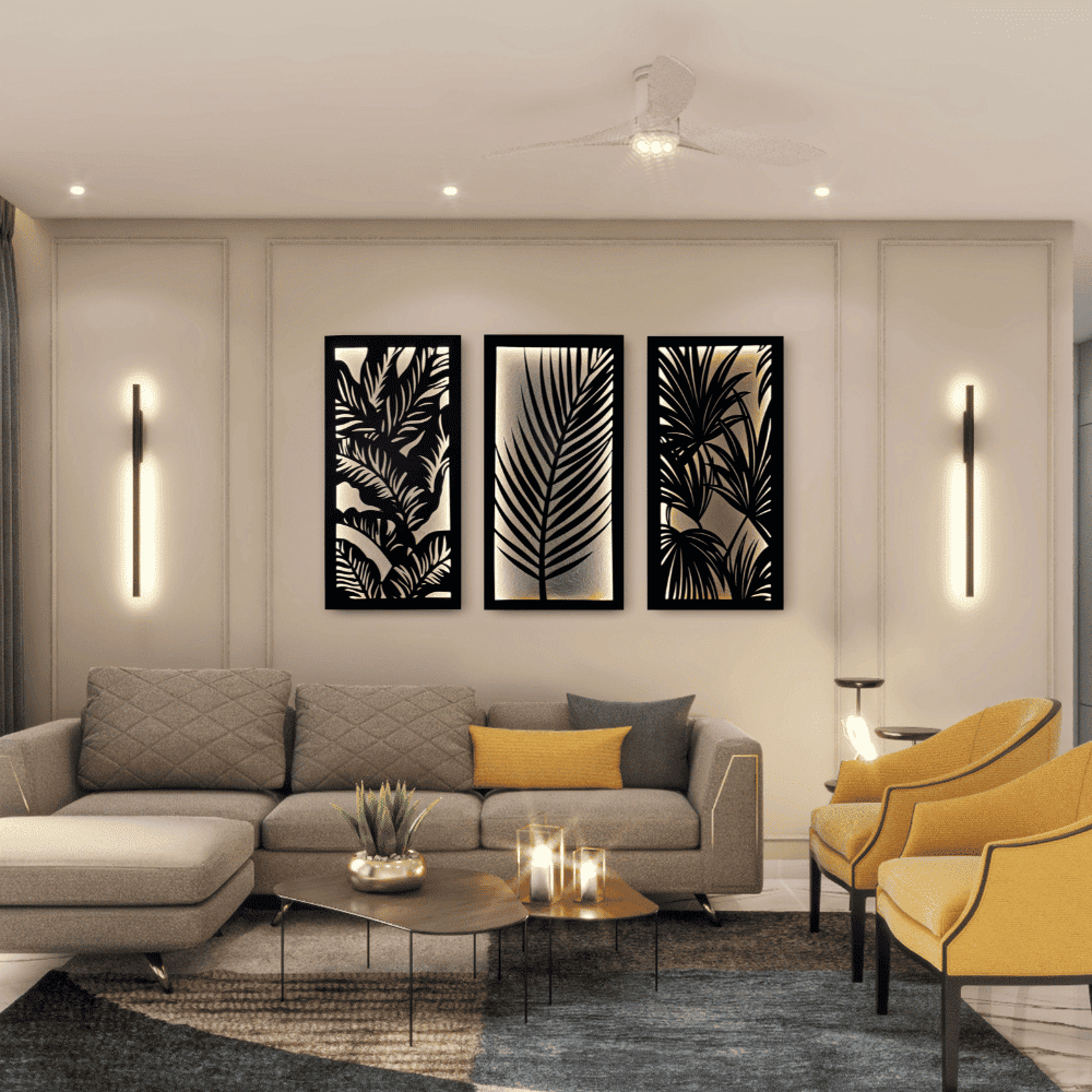 Luminous Tropical Panel - (Set of 3 Frames)