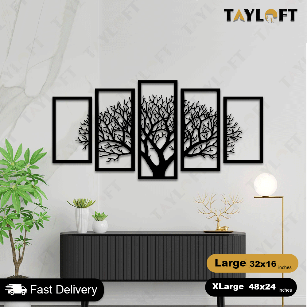 5 Frame Tree Panel For Wall Decor