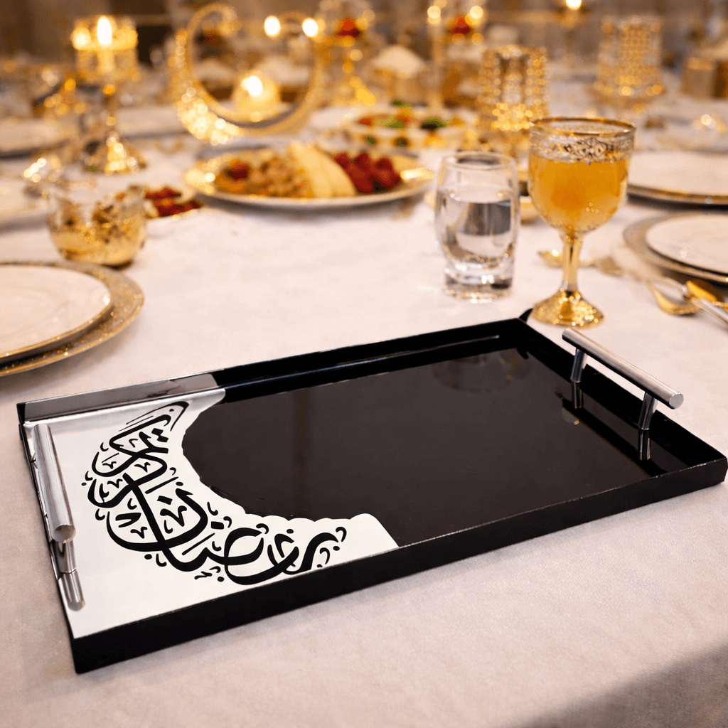 Luxury Crescent Metal Handle Tray-TRY1803