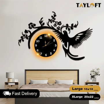 Eagle Wooden Clock For Wall Decor