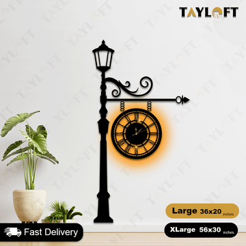 European Shaped Wooden Clock For Wall Decor