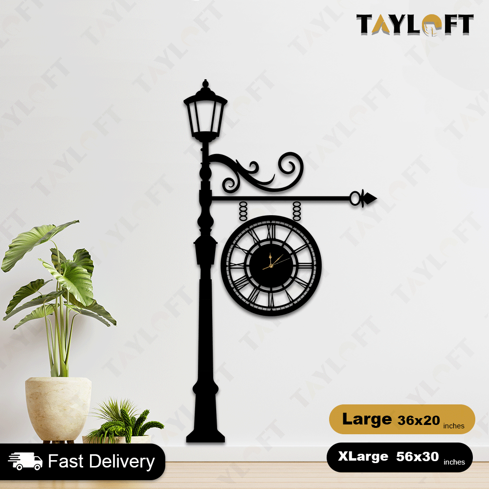 European Shaped Wooden Clock For Wall Decor